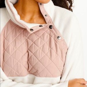 Abercrombie asymmetrical snap fleece